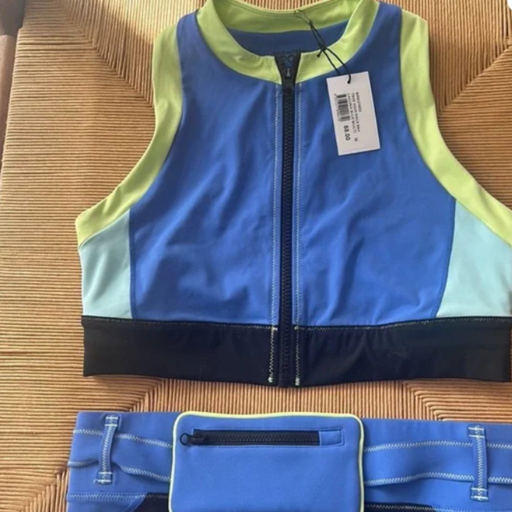 NWT Solid & Striped Workout Set